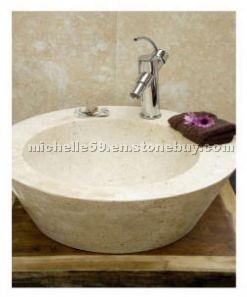 Thick Cut Circular Limestone Bowl