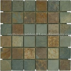 Copper-Rust slate mosaic