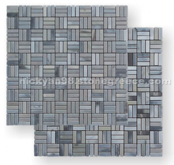 Triple bone-moon stone mosaic