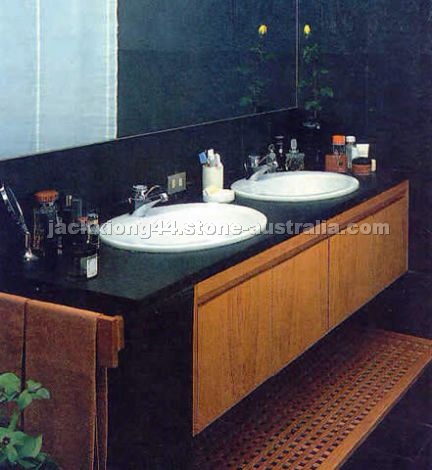 Black slate vanity top