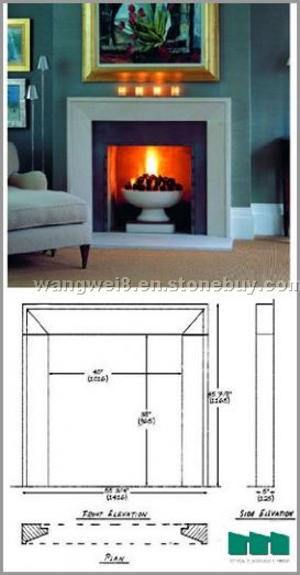 Marble mantel fireplaces  001-THE METRO