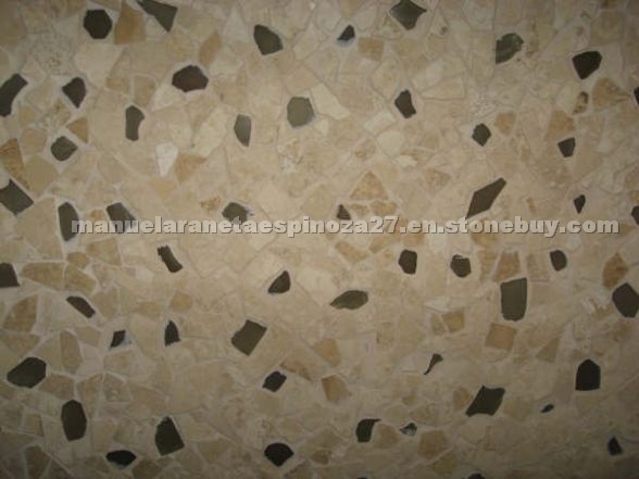 TRAVERTINE BROKEN PATTERN WITH GLASS
