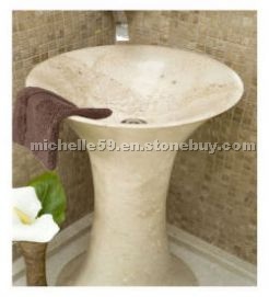 Tall Free Standing Limestone Sink