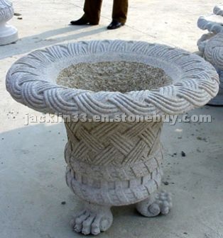 Granite flowerpot