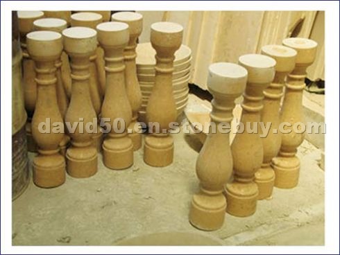 Yellow limestone baluster