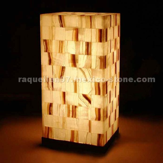 Lamp Onyx, Onyx Craft, Marquetry Onyx