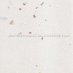 White quartz slab with conch YBS-019