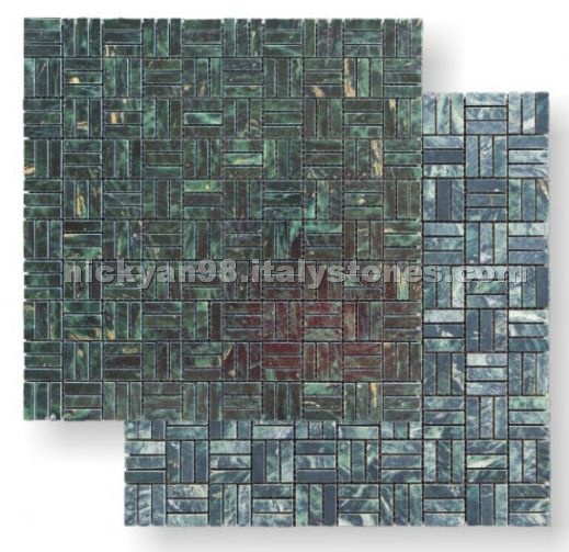 Triple Bone - Verde Marble Mosaic