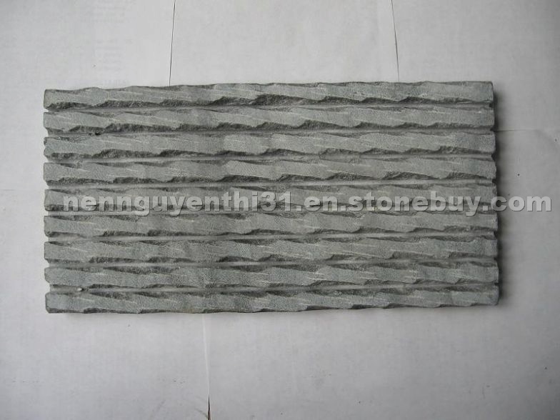 Wave Chiseled Blue Stone