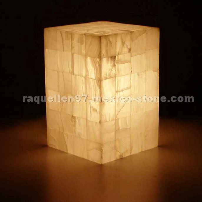 Lamp Onyx, Onyx Craft, Marquetry Onyx