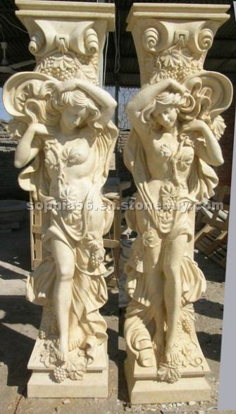 Mable carving columns Mable carving columns