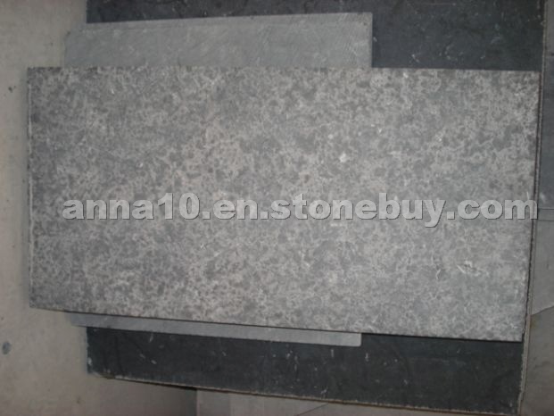 Black limestone flamed tile
