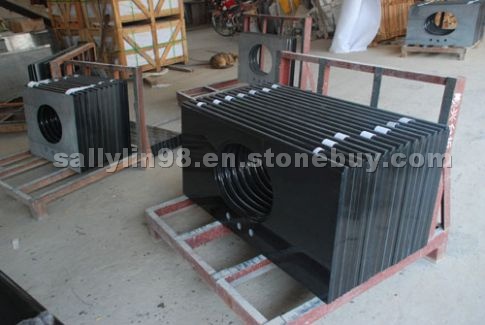 Black granite vanity top