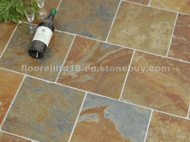 Rust Multicolour Slate Tiles - Riven
