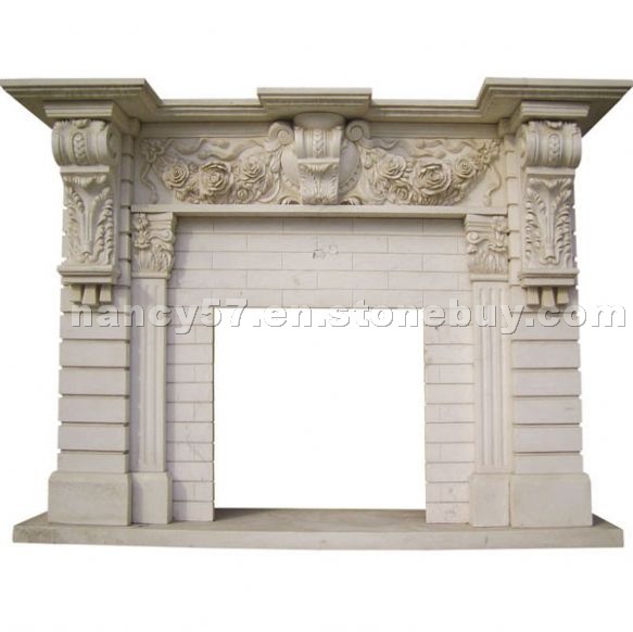Limestone Fireplace FM-003