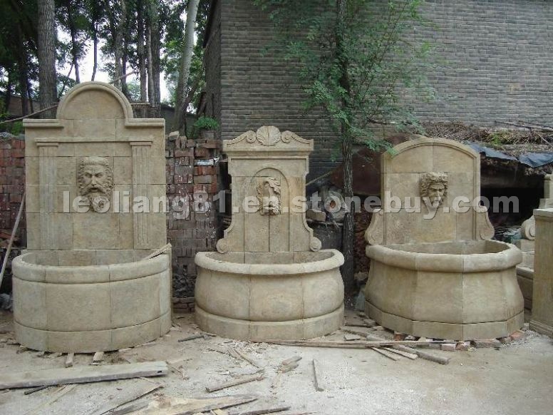 antique travertine fountains
