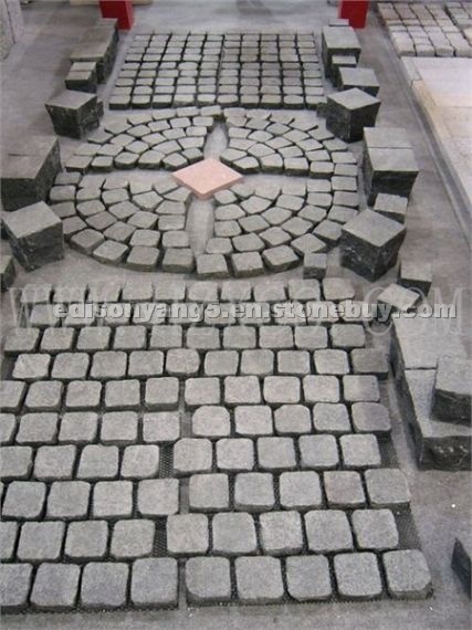 Basalt Cubestone, Black Cobble, Paving Stone,