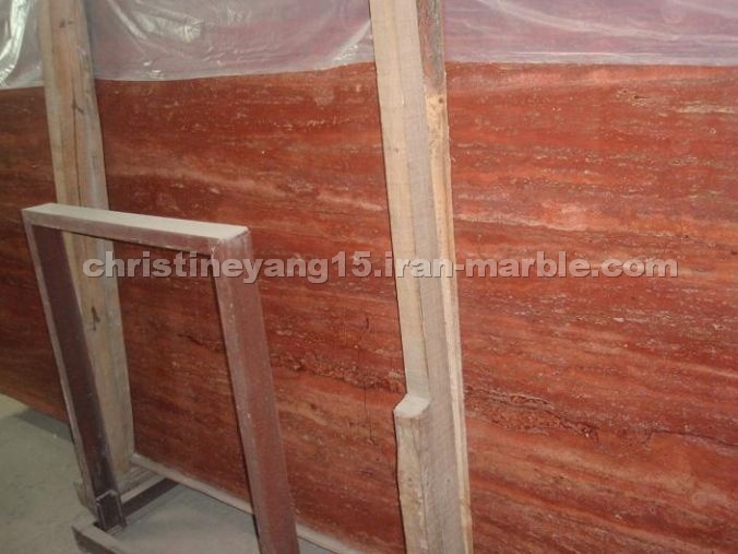 Persian Red Vein Cut Travertine Slabs