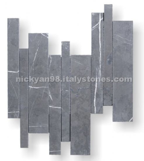 Blue marble mosaic