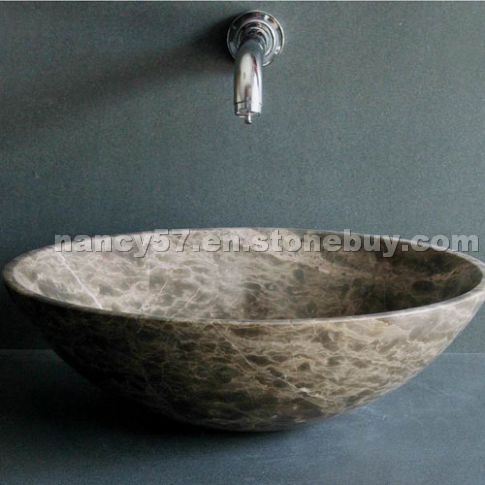 Emperador Dark round sink