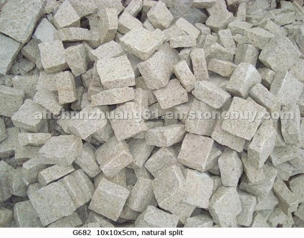 G682 Granite cubic stones, split