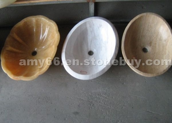 Chinese onyx and marble wash basin Chinese onyx and marble wash basin