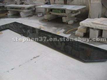 Black granite countertop