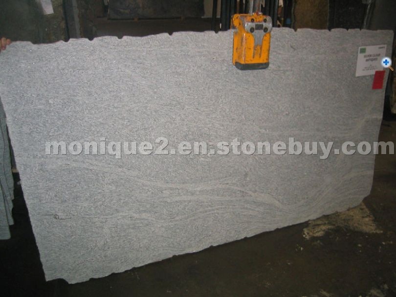 Silver Cloud Antiqued granite slabs