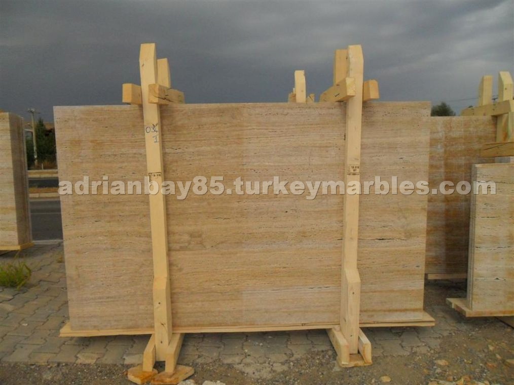 Classic Light Vein Cut Travertine Slabs