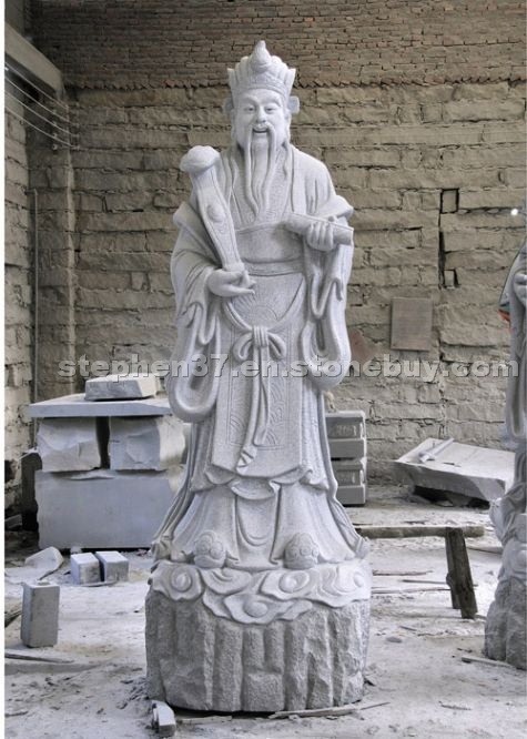 Budha sculpture - Grey Granite