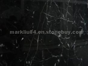 black in white marble