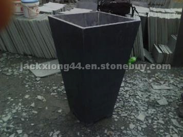 slate flowerpot, garden pot