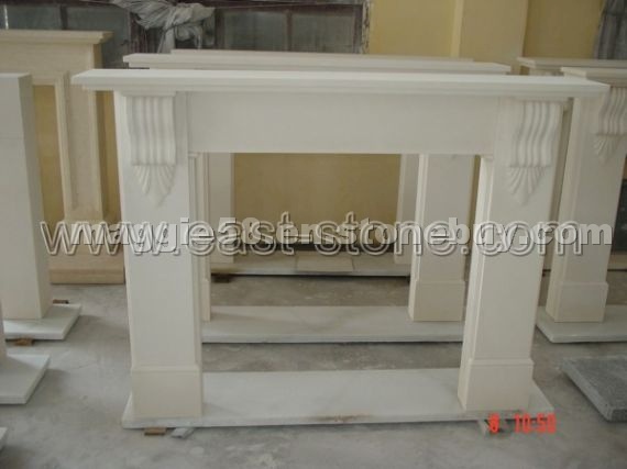 Limestone Fireplace