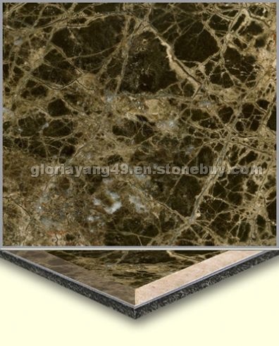 Dark Emperador + aluminum plastic laminated