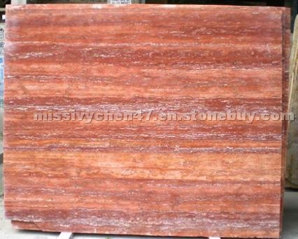 Red travertine