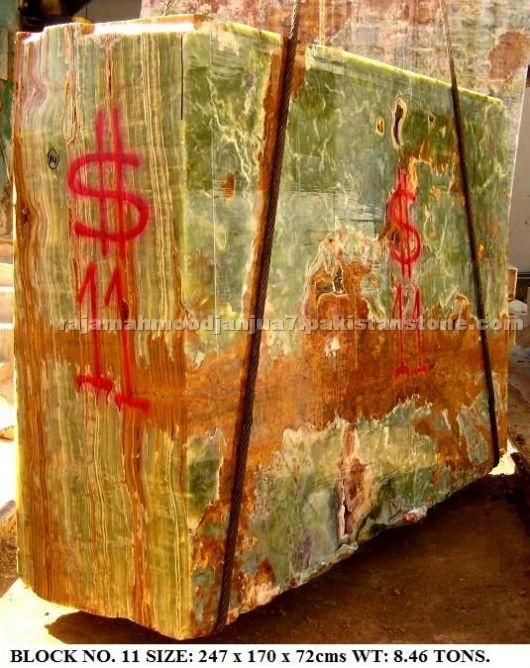 Multicolor Green Onyx Block
