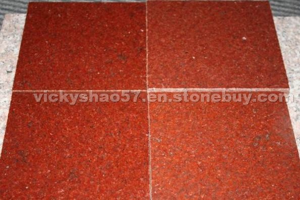 Dyed red granite