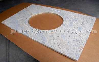 White granite countertop