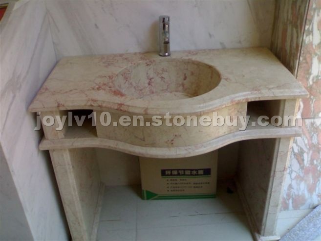 Tea Rose marble vanity top