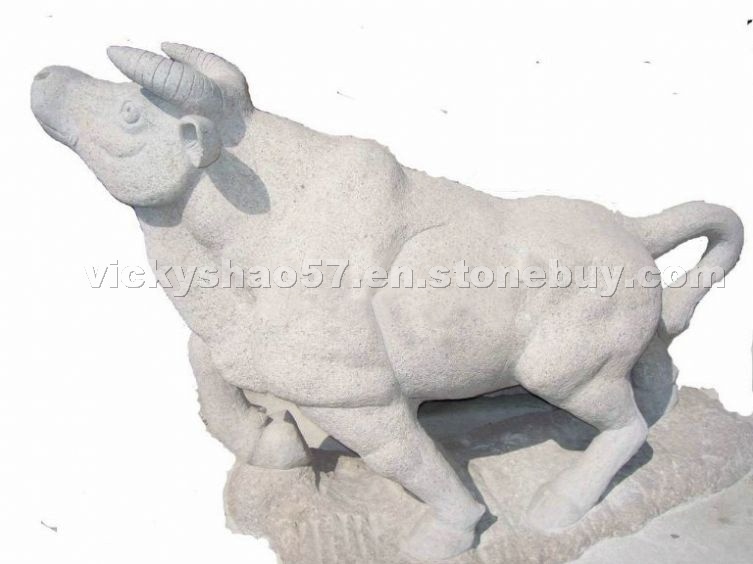 Granite carved bull