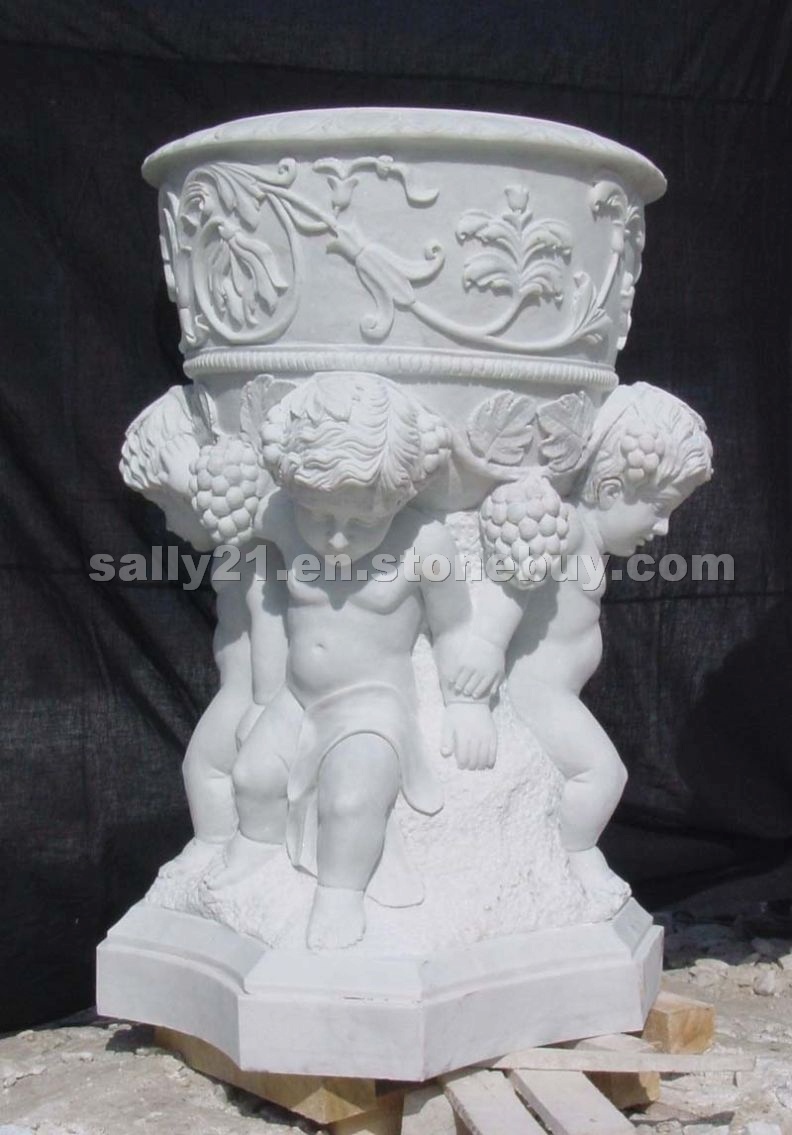 Limestone Flower Pot Urn