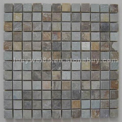 rusty slate mosaic--M009
