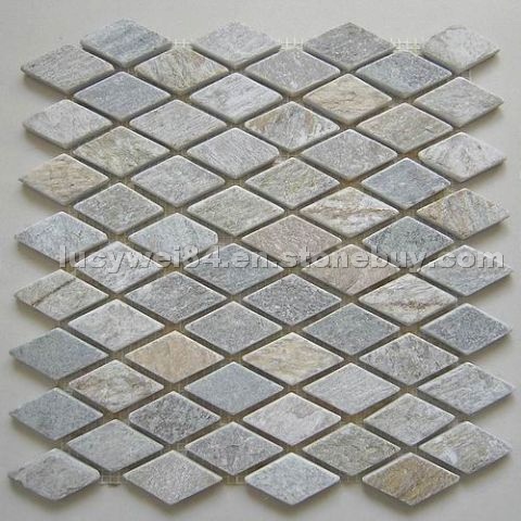 yellow slate mosaic--M027