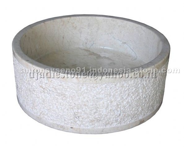 round sink cream