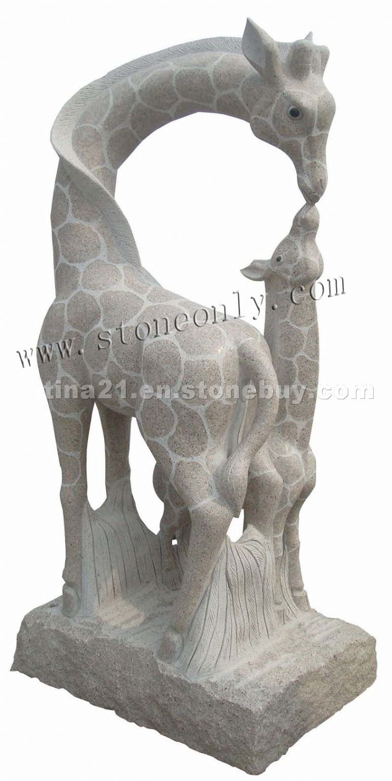 Giraffe sculpture,stone sculpture,granite sculptur