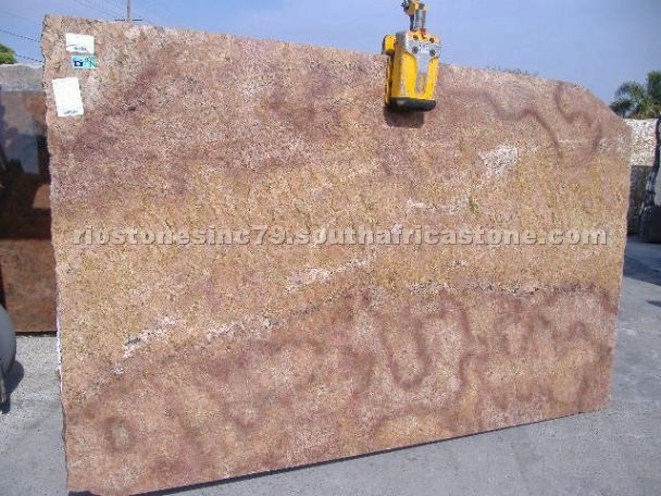 Sunshine Red granite slabs
