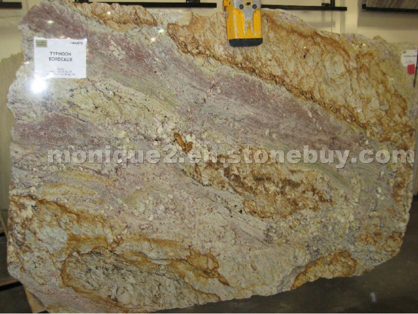 Typhoon Bordeaux granite slabs