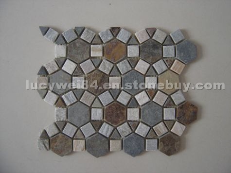 slate mosaic--M064