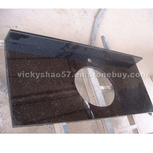 Black Galaxy Granite Vanity Top