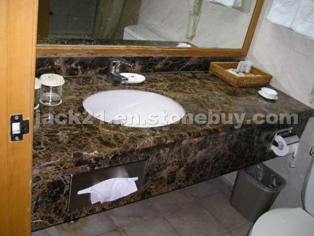 Dark Emperador Vanity Top